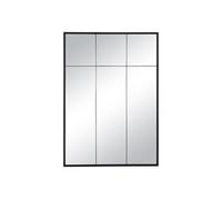 Miroir fenêtre industriel en fer - L.105 x H.150 cm - Noir - BELLAGIO