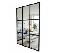 Miroir Fenêtre Miroir Industriel Aluminium Noir 120 x 80 cm