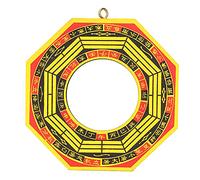 Miroir Feng Shui Bagua Chinois Traditionnel, Miroir Bagua en Bois Miroir Feng Shui Convexe Concave Bagua Chinois Chanceux pour la Protection Chanceuse des Entreprises à (Miroir