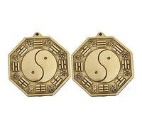 Miroir Feng Shui Chinois tenture Murale décor Laiton Bagua Miroir cuivre potins Miroir Concave Feng Shui Yang Art décoration Murale