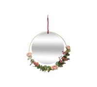 Miroir à suspendre avec décoration florale D 33 cm