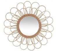 Miroir ""Fleur"" rotin D56cm - Atmosphera Créateur d'intérieur