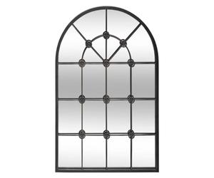 Miroir Flower en métal 70 x 110 cm - Noir - Atmosphera