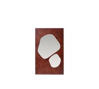 Miroir Folia Ferm Living H82 en Bois de Ronce Teinté Foncé