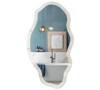 Miroir Galbé avec Accent Graphique 45x90 / 52x97 cm Élégance du marbre