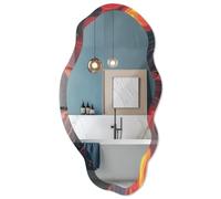Miroir Galbé avec Accent Graphique 45x90 / 52x97 cm Magie du feu