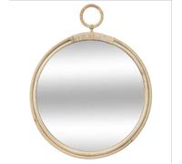 Miroir ""Gousset"" rotin D38cm - Atmosphera Créateur d'intérieur