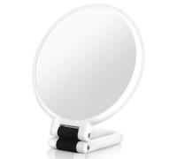 Miroir grossissant double face 1X 10X 15X 20X 30X 40X Miroir à main pliable Rotation réglable Maquillage portable pliable pour précision (noir, 30X)