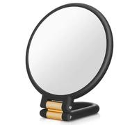 Miroir grossissant double face 1X 10X 15X 20X 30X 40X Miroir à main pliable Rotation réglable Maquillage portable pliable pour précision (noir, 30X)