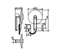 Miroir Grossissant Ilook_Move D : 212, Éclairé, Alimentation 12 V, Chromé Keuco