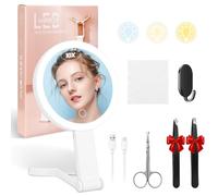 Miroir Grossissant Lumineux,Miroir LED,Miroir Maquillage,Double Face 10x/1x