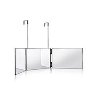 Miroir grossissant,Miroir de coiffure 360°, miroir de coiffure 3 faces, miroir portable suspendu, hauteur réglable, miroir de maqu