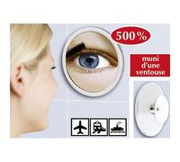 Miroir grossissant mural WENKO Pistoia - Ø 14.5 cm - x5 - Chromé
