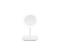 YOGHI - Beauty Stand - Miroir Grossissant LED Tactile - 10x - 16 Cm - Intensité Réglable - Base De Rangement Intégrée