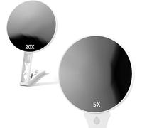 Miroir Grossissant X 20, Double Face X20/ X5 Miroir Grossissant De Voyage, Grand 14cm Miroir De Maquillage Miroir À Main À Fort Grossissement Avec Poignée Pour Un Maquillage De Précision