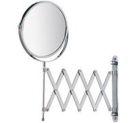 Miroir grossissant x3 mural à bras télescopique - WENKO - Acier chromé - Pour maquillage et soins quotidiens