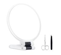 Miroir Grossissant x30, Pliable, Petit Miroir de Voyage Rond avec Pince à Épiler, Double Face 30x/1x, pour Voyage, Maquillage et Rasage