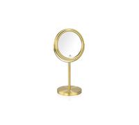 Miroir Grossissant (x5) Double Face en Métal Doré