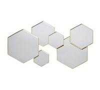 AltoBuy Miroir Hexagonal Doré Décoratif