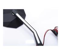 Miroir Highsider Stealth-X3 Avec Lumière De Position Led, Noir Noir
