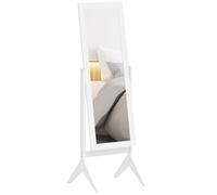 HOMCOM Miroir en Pied Grand Miroir de Sol Inclinaison réglable pour Dressing Chambre dim. 47L x 46l x 148H cm en Blanc