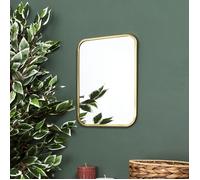 Home Deco Factory – Miroir mural Contour Carré 34 cm Or