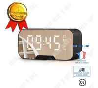 Miroir horloge sans fil Bluetooth haut-parleur portable mini diffusion vocale maison réveil radio subwoofer extérieur