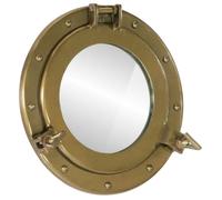 Miroir - Hublot - Ø30 cm - Aluminium - Verre - Jaune