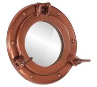 Miroir hublot mural Ø23 cm aluminium et verre