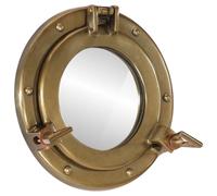 Miroir hublot mural Ø23 cm aluminium et verre