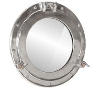 Miroir hublot mural Ø38 cm aluminium et verre