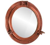 Miroir hublot mural Ø50 cm aluminium et verre