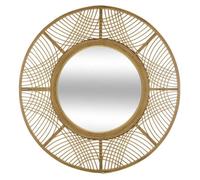 Miroir ""Ina"" bambou D70cm - Atmosphera createur d'interieur - Beige