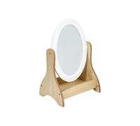 Toilinux - Miroir inclinable Bella pour coiffeuse - Blanc et Beige - Bella Beige