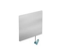 miroir inclinable Hewi 801.01.10055 600x540x6mm, avec Halter / poignée, bleu aqua