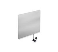 miroir inclinable Hewi 801.01.10092 600x540x6mm, avec Halter / poignée, gris anthracite