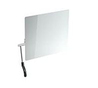 miroir inclinable Hewi 802.01.100L90 725x741x73mm, levier à gauche, noir profond