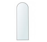 Miroir Intégral, 160 x 50 cm, sur Pied, Grand Miroir À Poser au Sol, Cadre en Alliage d’Aluminium, Verre Trempé, Noir d’Encre