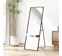 Miroir intégral Albatros -Miroir rectangulaire avec cadre noir - Miroir sur pied ou grand miroir mural au design moderne, dimensions 140 x 50 cm - verre durable et de haute qualité