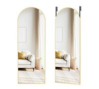 Miroir intégral - SONGMICS - 120x40 cm - Cadre arqué - Verre trempé - Doré clair