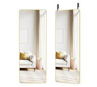 Miroir Intégral Suspendu - SONGMICS - 120x40 cm - Cadre Aluminium Doré - Verre Trempé