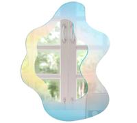 Miroir irrégulier pour décoration de Chambre, Miroir Mural asymétrique en Forme de Vague Arc-en- | Image Claire miroirs charmants pour Salon, Chambre à Coucher, entrée décoration Murale