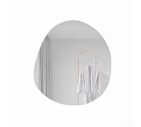 Miroir irrégulier sans cadre pour chambre à coucher et salle de bain, offrant une image haute définition et une touche décorative artistique pour les intérieurs modernes (36 x 40 cm)