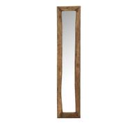 Miroir - J-LINE - Miroir mural slim - Bois marron - 120 cm - Rectangulaire