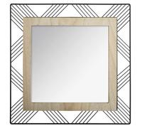 Atmosphera - Miroir «Joe» - métal noir - 45 x 45 cm