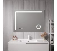 Miroir LED Chambave pour salle de bain 70 x 100 cm argent pro.tec G