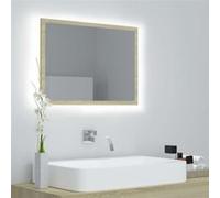Vidaxl Miroir Led De Salle De Bain Chêne Sonoma 60x8,5x37 Cm Aggloméré