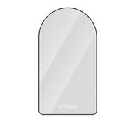 Miroir LED de Salle de Bain en Arche 60×120 cm,Affichage Heure et Température, Rétro-éclairage, Anti-buée, Dimmable,Cadre Noir