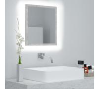Miroir LED de Salle de Bain Maquillage Courtoisie Chêne Sonoma Acrylique vidaXL