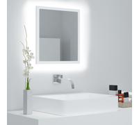 Vidaxl Miroir À Led De Salle De Bain Blanc 40x8,5x37 Cm Aggloméré